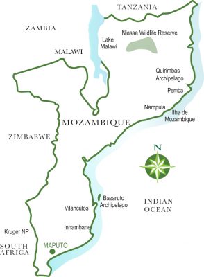 Mozambique Holiday Map