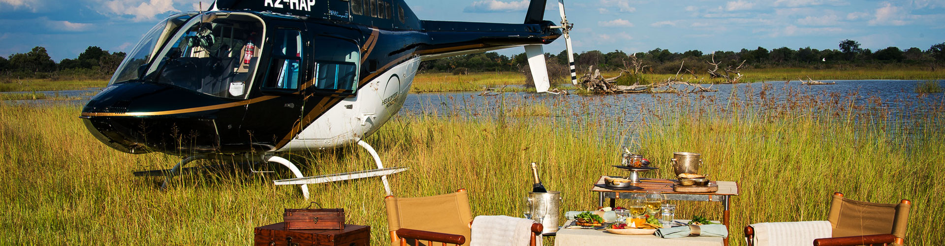 Fly Across Africa Into Uncharted Africa helicopter safaris luxury holiday