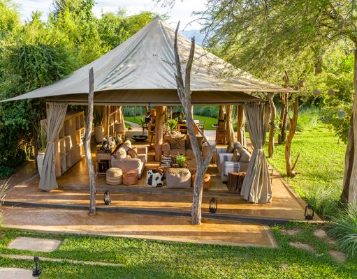 Kalepo Camp overlooking the Mathews Mountains, Samburu, Northern Kenya
