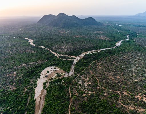 Kalepo Camp overlooking the Mathews Mountains, Samburu, Northern Kenya