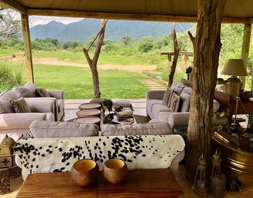Kalepo Camp overlooking the Mathews Mountains, Samburu, Northern Kenya