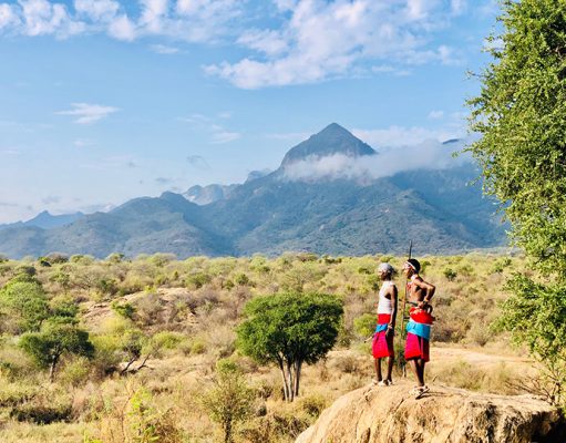 Kalepo Camp overlooking the Mathews Mountains, Samburu, Northern Kenya